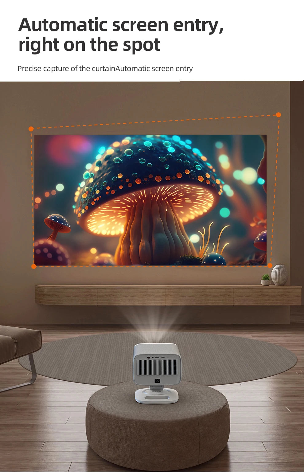 Lenovo 100P Ultra HD Projector | 4K Support, Android TV, Short Throw, 15000 Lumens