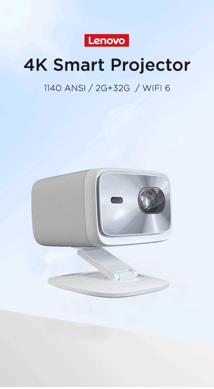 Lenovo 100P Ultra HD Projector | 4K Support, Android TV, Short Throw, 15000 Lumens